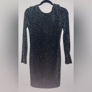 Sparkly black dress, size medium, worn once, open back